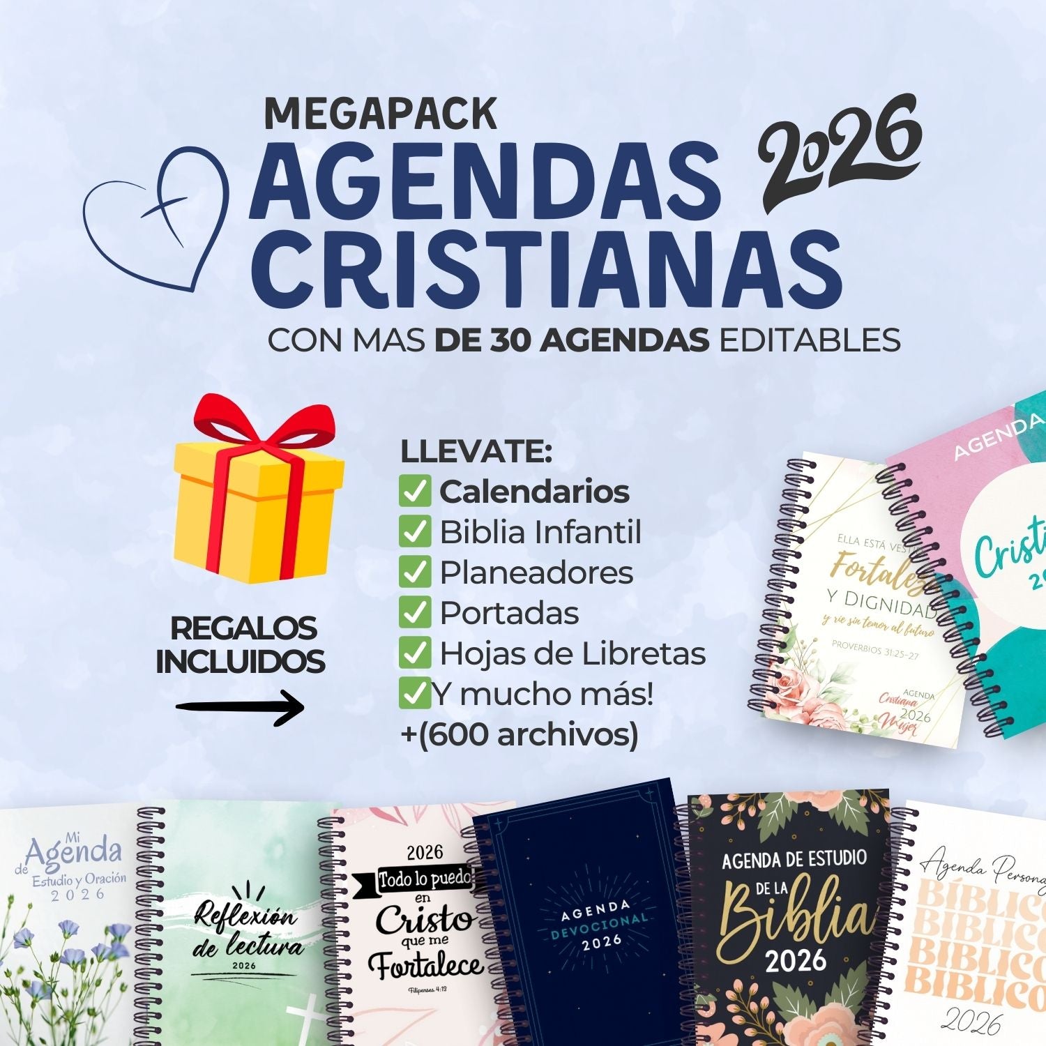 Mega Paquete de Agendas Cristianas 2026 + Bonos