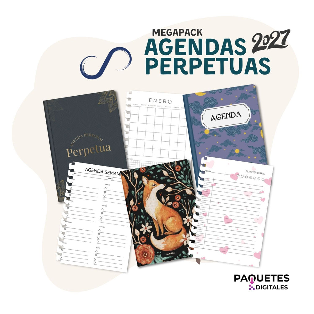 Mega Paquete de Agendas Perpetuas 2027 + Bonos