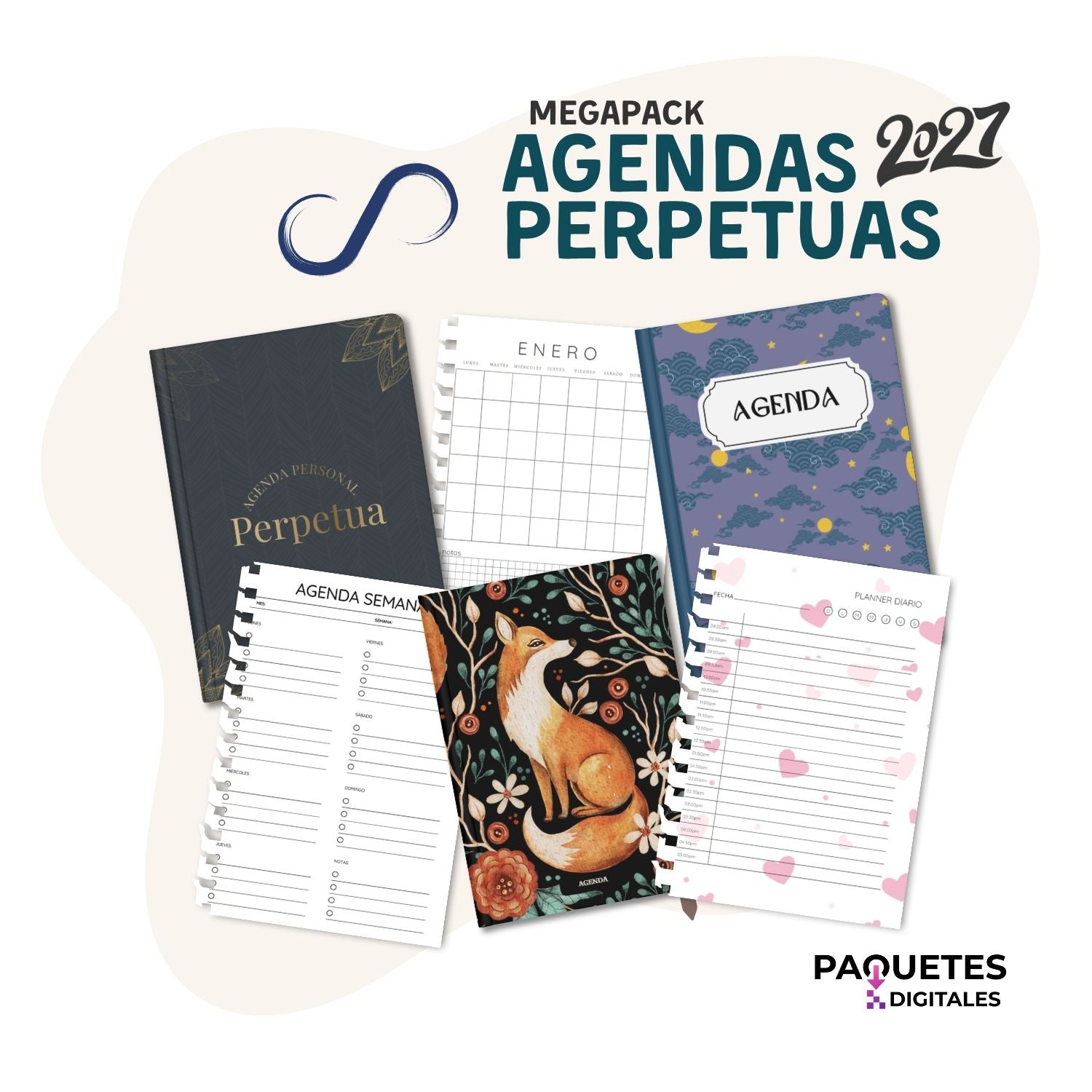 Mega Paquete de Agendas Perpetuas 2027 + Bonos