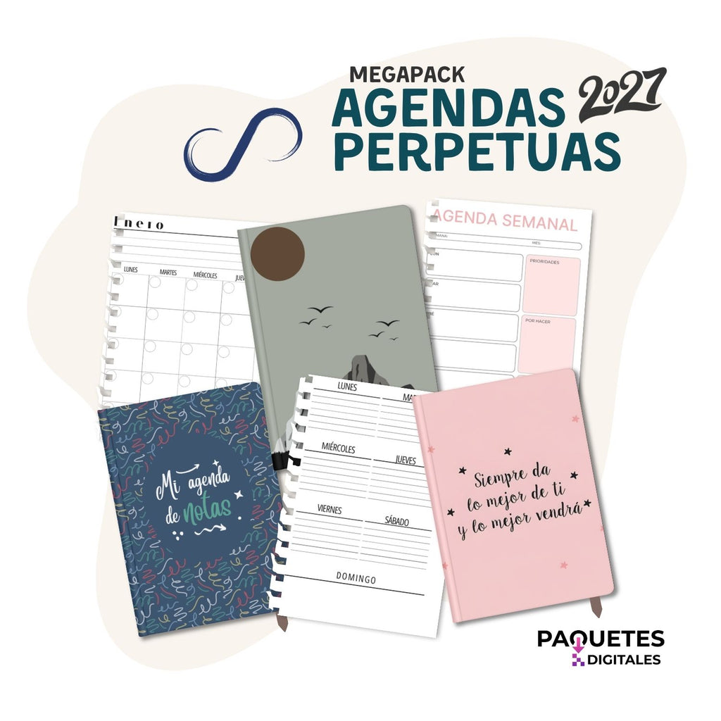 Mega Paquete de Agendas Perpetuas 2027 + Bonos