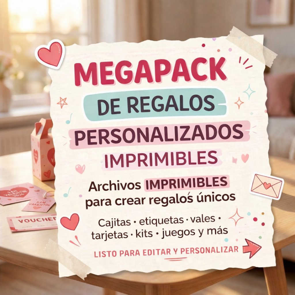 MegaPack de Regalos Personalizables Imprimibles