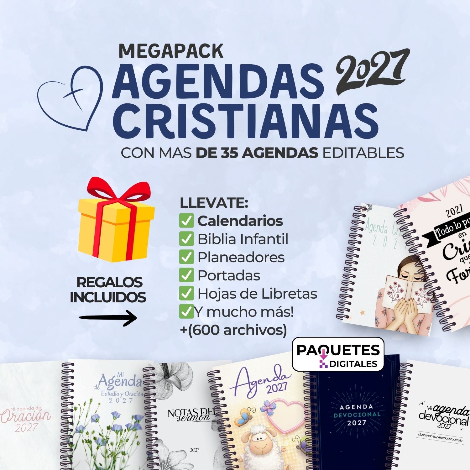 Mega Paquete de Agendas Cristianas 2027 + Bonos