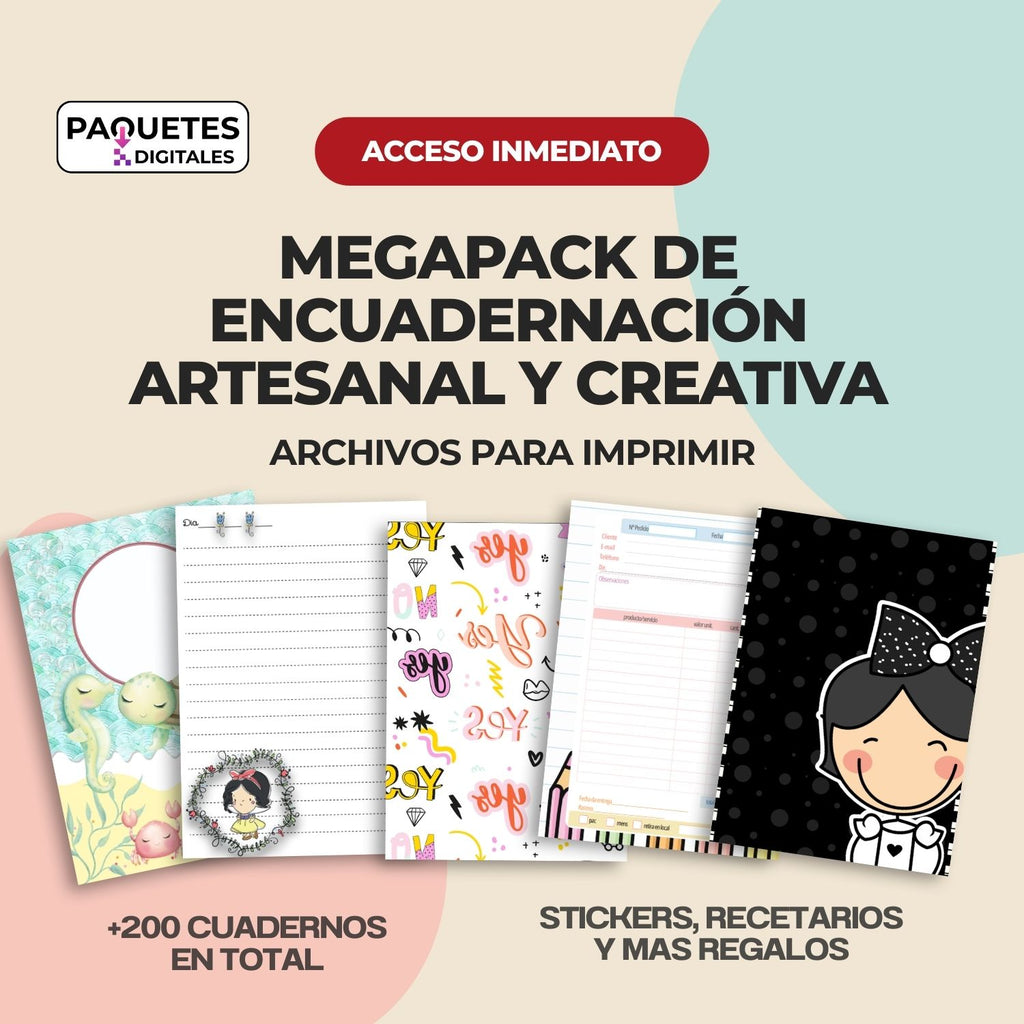 Mega Paquete de Encuadernación Artesanal y Creativa