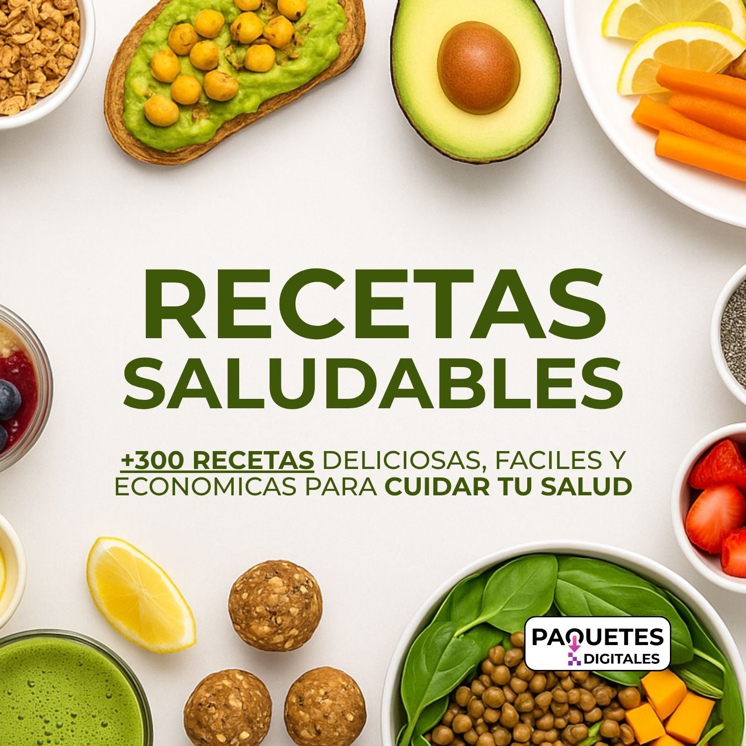 +300 Recetas Saludables Fáciles y Económicas